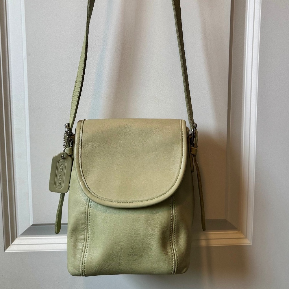Vintage Coach Soho 4108 Rare Pistachio Small Flap Bag - Picture 6 of 13